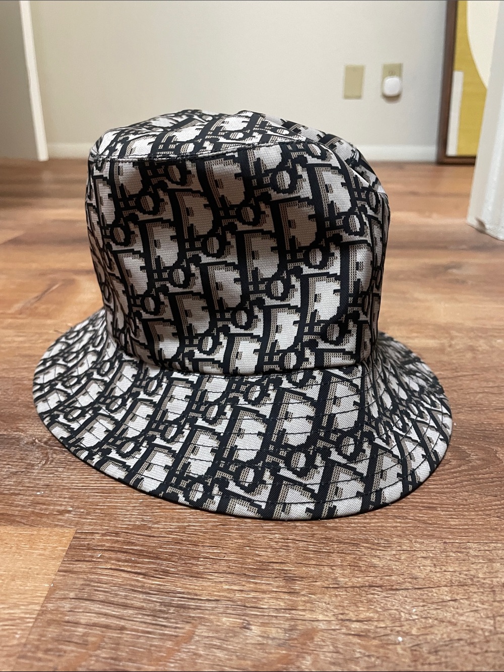 Dior Black and White Logo Bucket Hat
